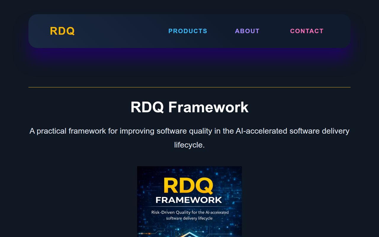 RDQ Framework | Risk-Based Software Quality Framework